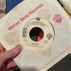 Vintage Club Nouveau lean on me Vinyl 45 Record